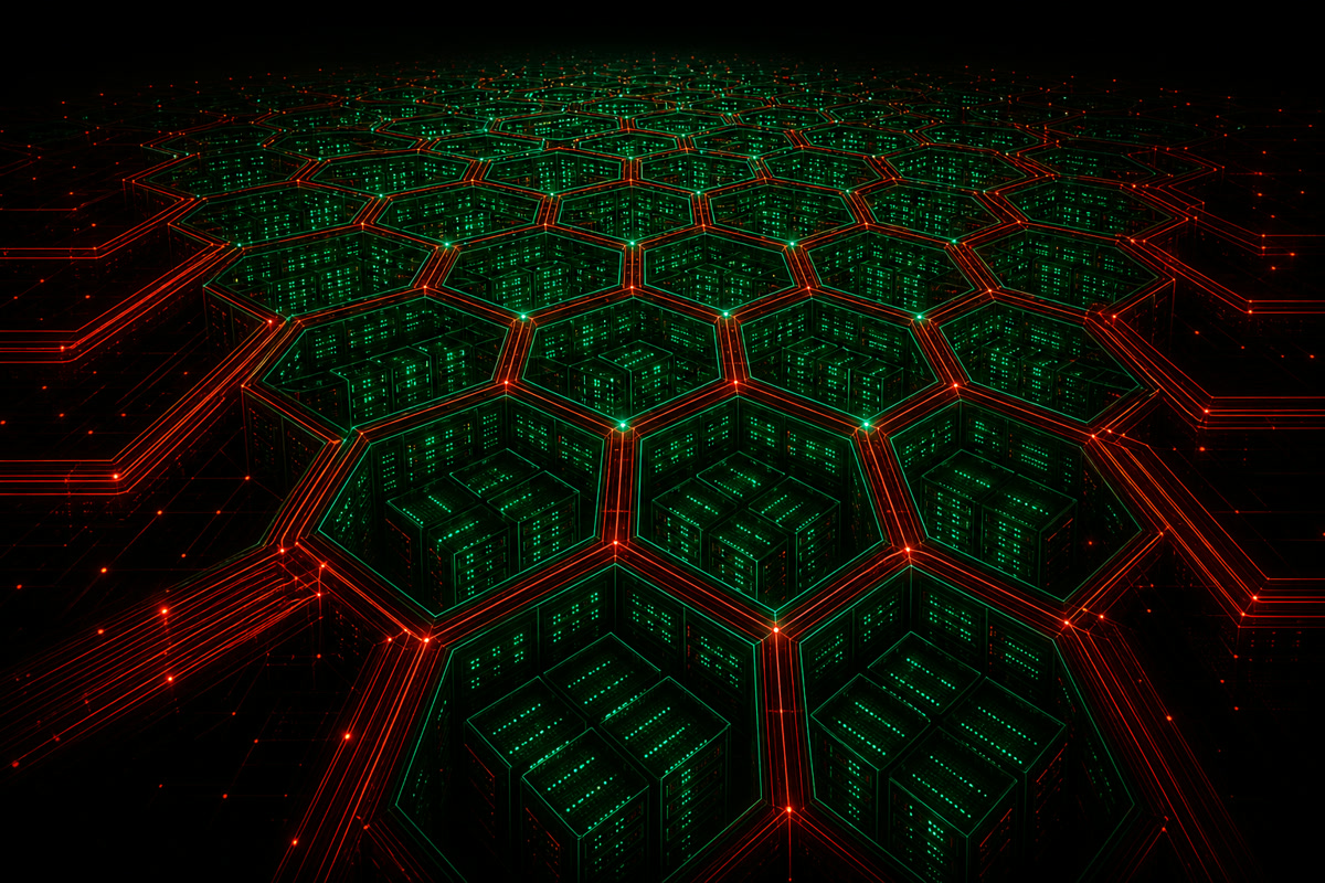 National supercomputing cluster illustration